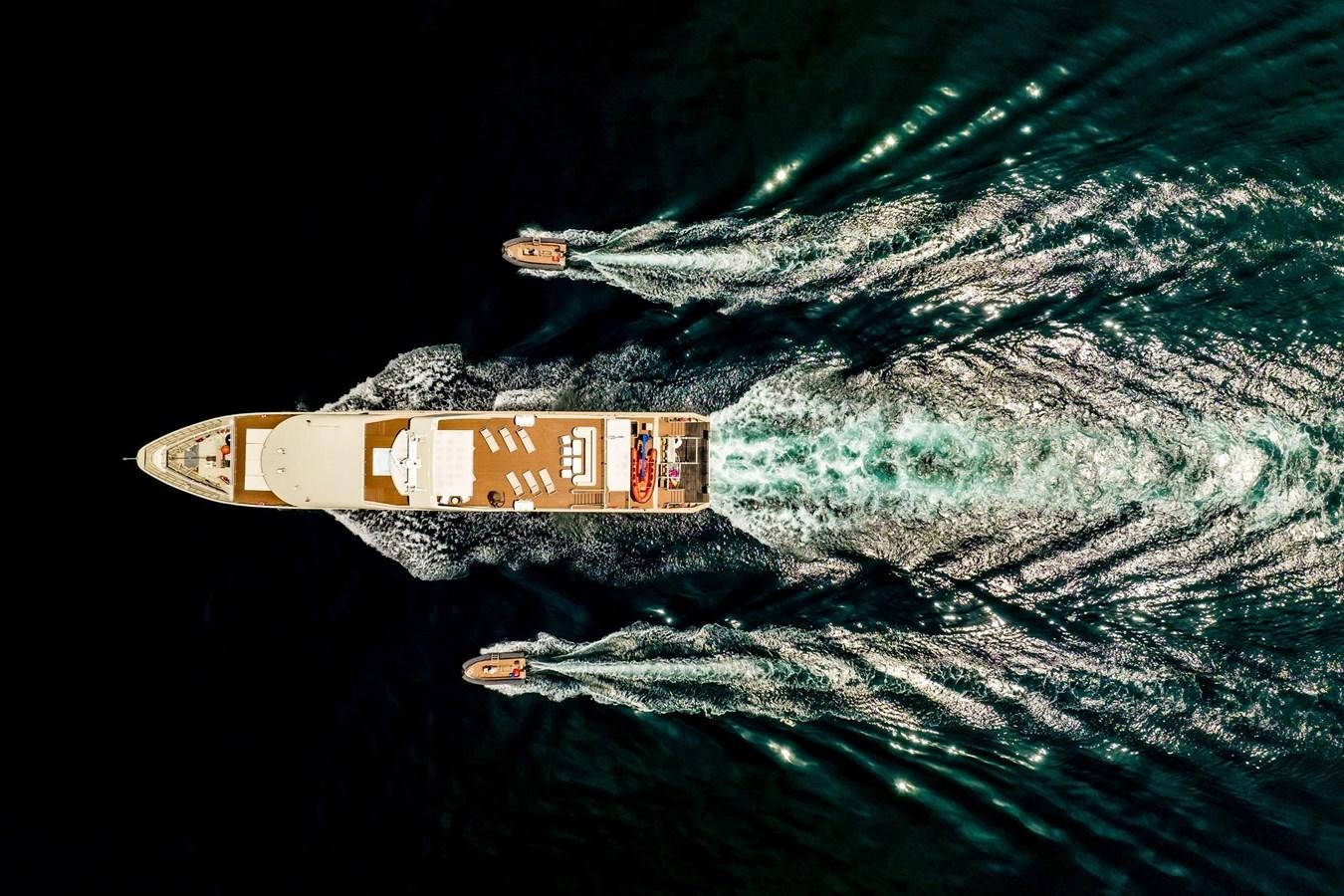 a satellite image of a planet aboard VANORA Yacht for Sale