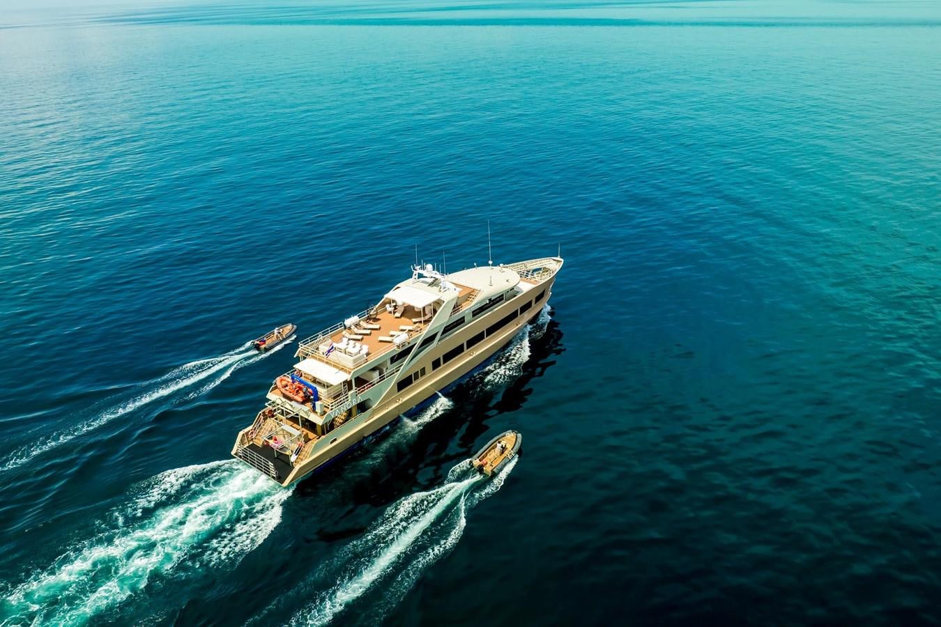 a ship in the water aboard VANORA Yacht for Sale