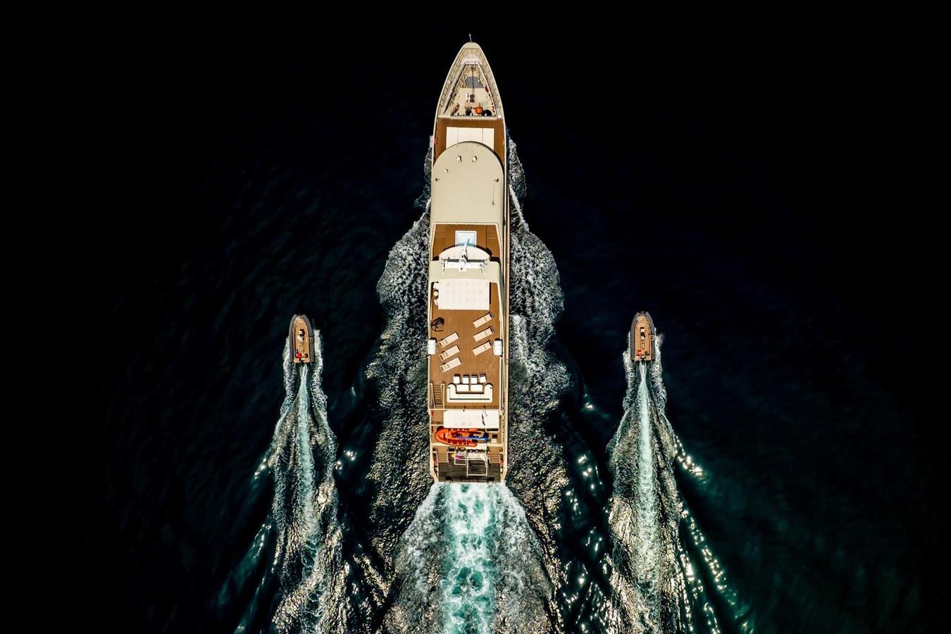 a rocket on a launch pad aboard VANORA Yacht for Sale