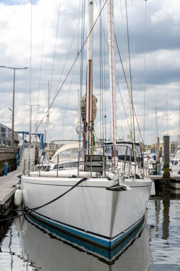 a boat docked at a pier aboard ECOVER OF SKAGEN Yacht for Sale