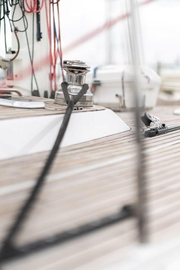 a white rectangular object with a metal object on top of it aboard ECOVER OF SKAGEN Yacht for Sale