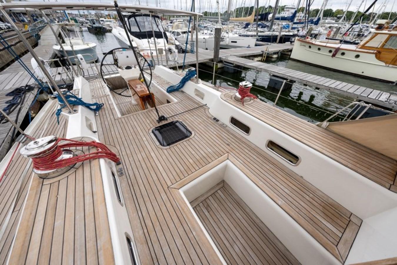 a deck with many boats aboard ECOVER OF SKAGEN Yacht for Sale