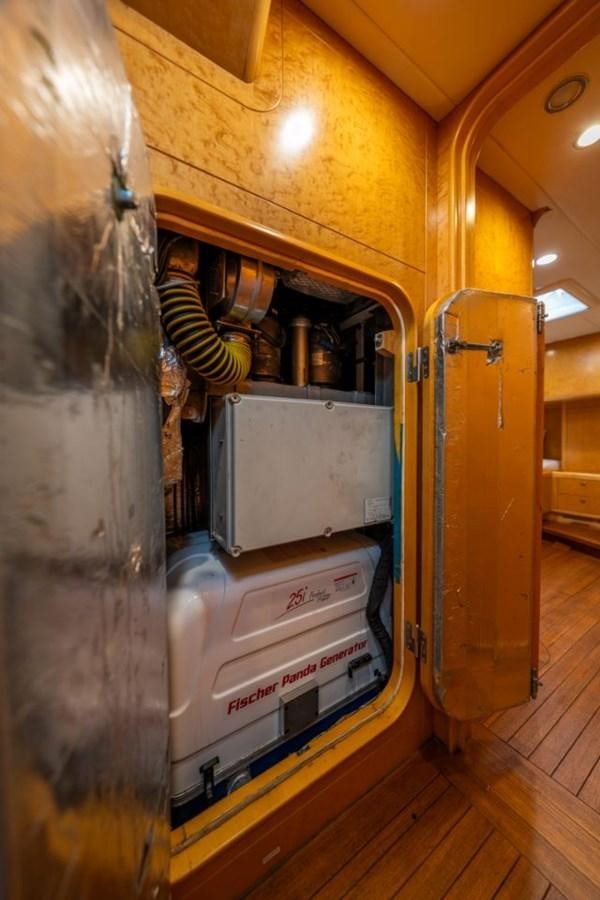 a machine in a room aboard ECOVER OF SKAGEN Yacht for Sale
