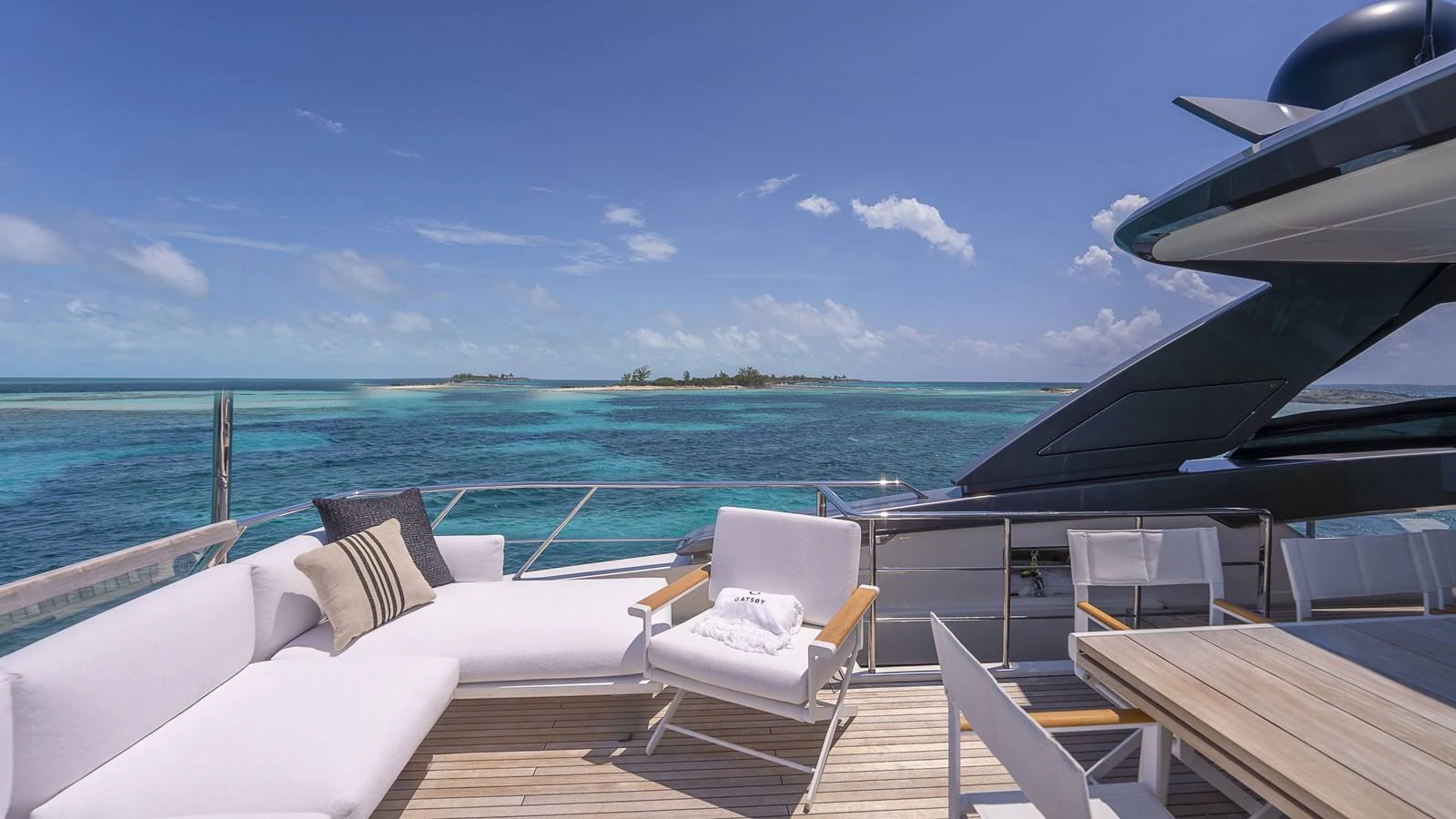 a boat on the water aboard GATSBY Yacht for Sale