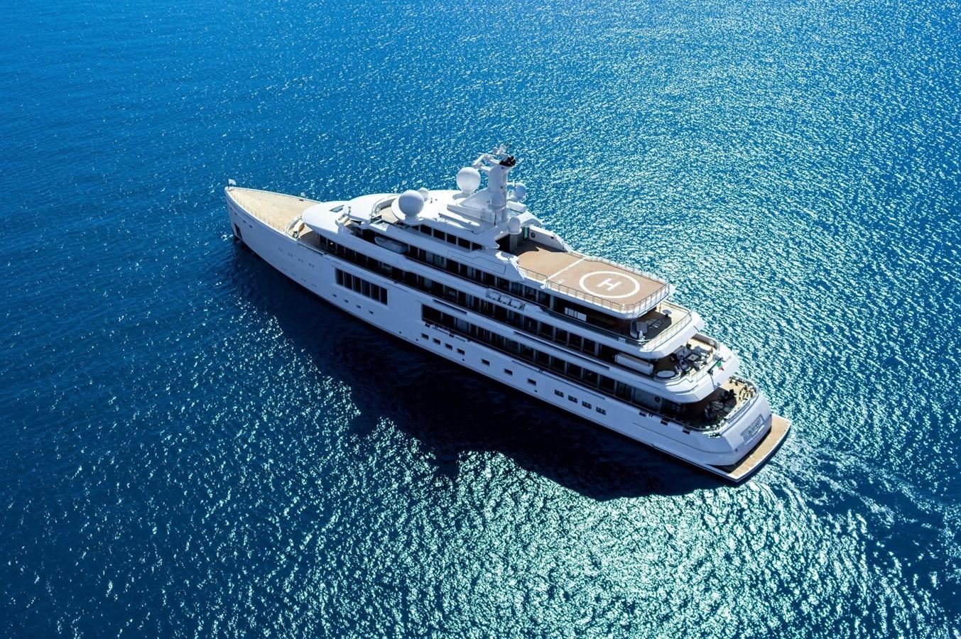 a spaceship in the sky aboard LUMINOSITY Yacht for Sale