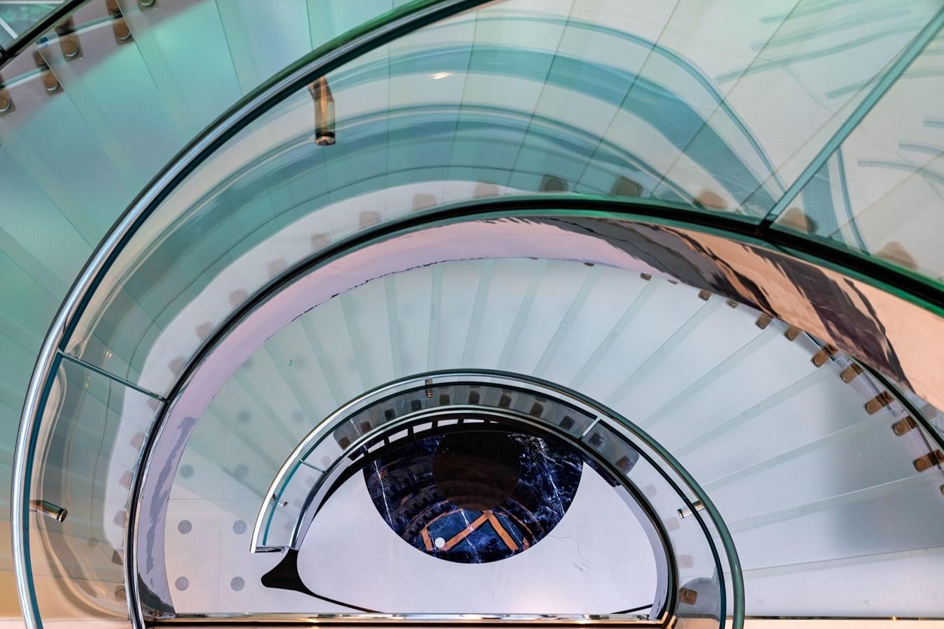 a close-up of a glass dome aboard LUMINOSITY Yacht for Sale