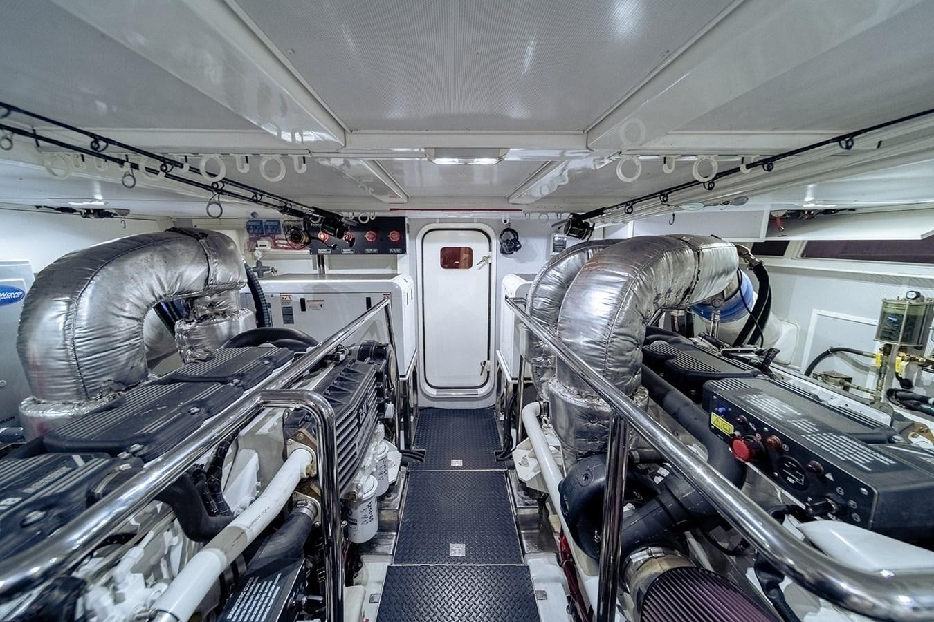 a large room with machinery aboard ISOBEL III Yacht for Sale
