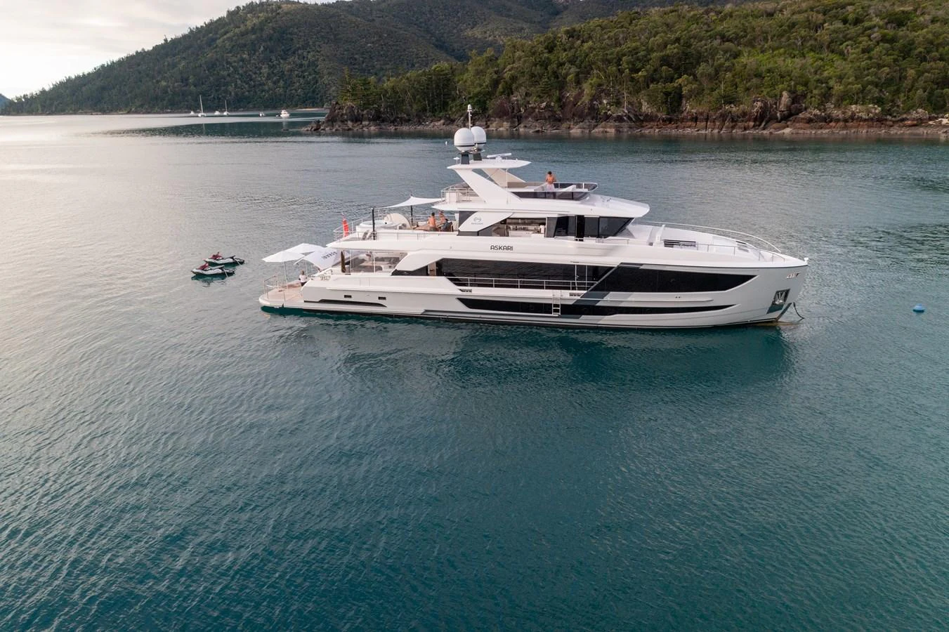 a boat on the water aboard ASKARI Yacht for Sale