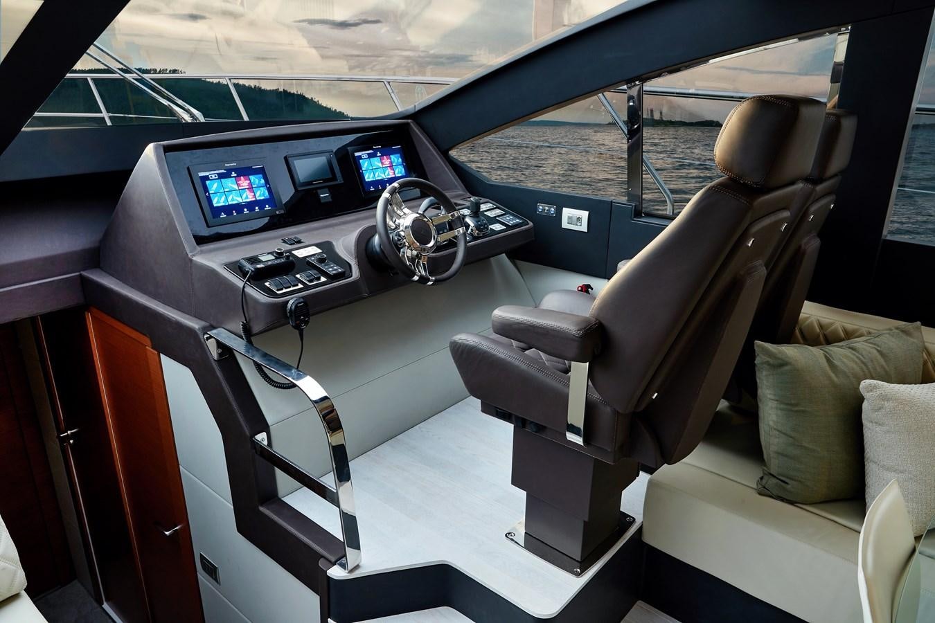 inside of a car aboard SCHAEFER 660 Yacht for Sale