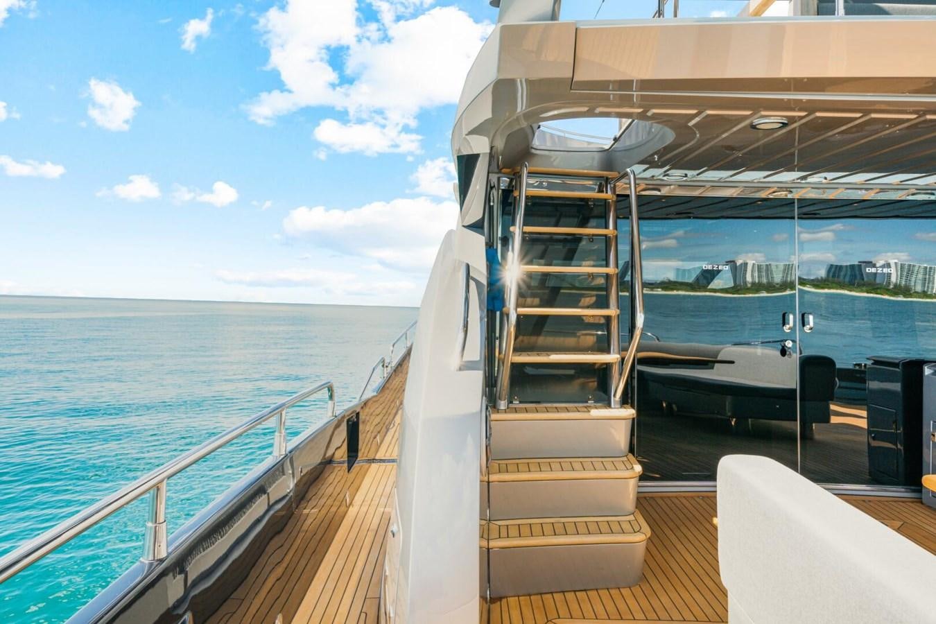a boat on the water aboard PREDATOR 84 Yacht for Sale