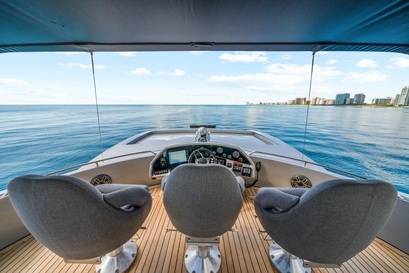 the front of a boat aboard PREDATOR 84 Yacht for Sale