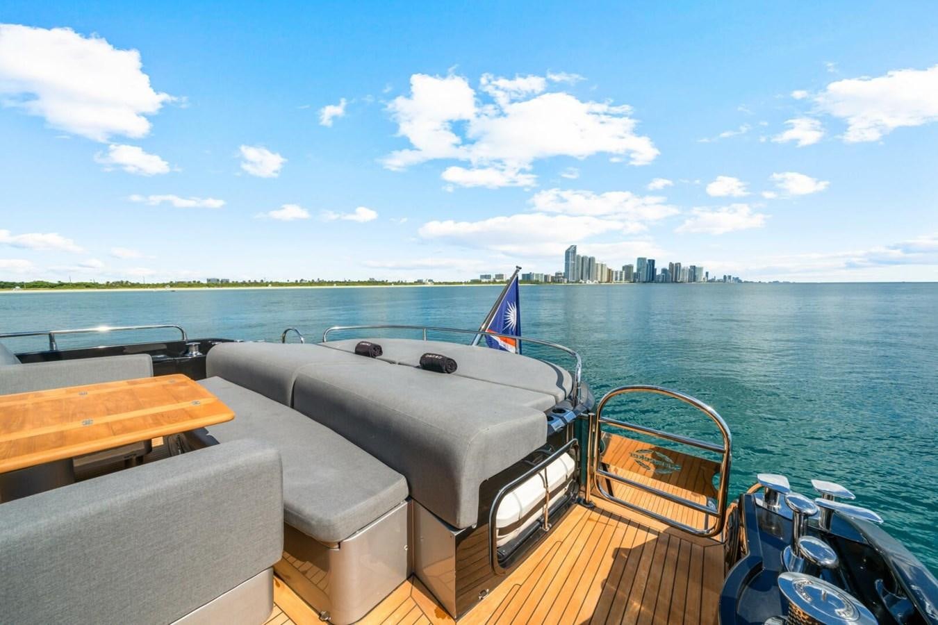 a boat on the water aboard PREDATOR 84 Yacht for Sale