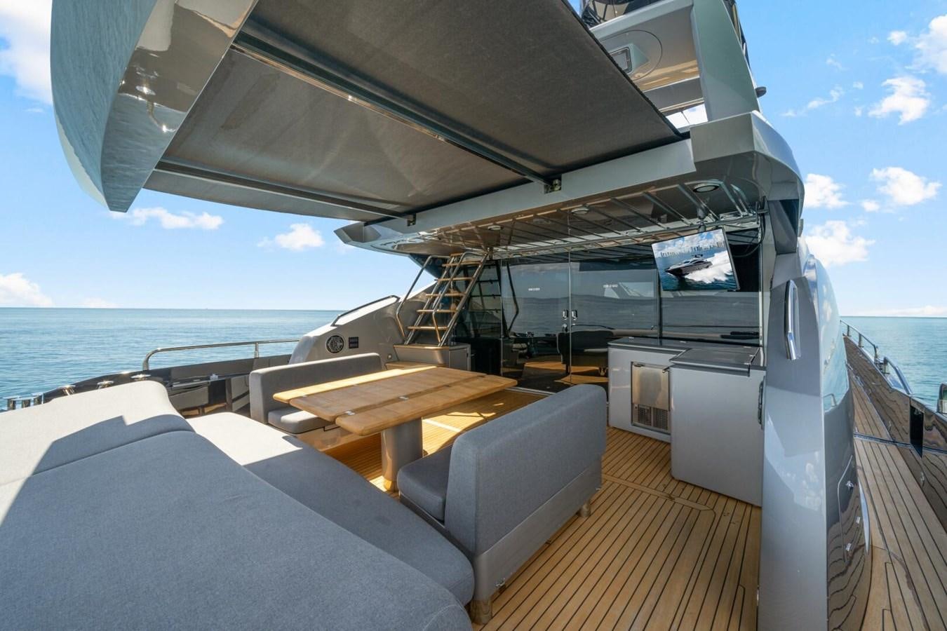 a boat on the water aboard PREDATOR 84 Yacht for Sale