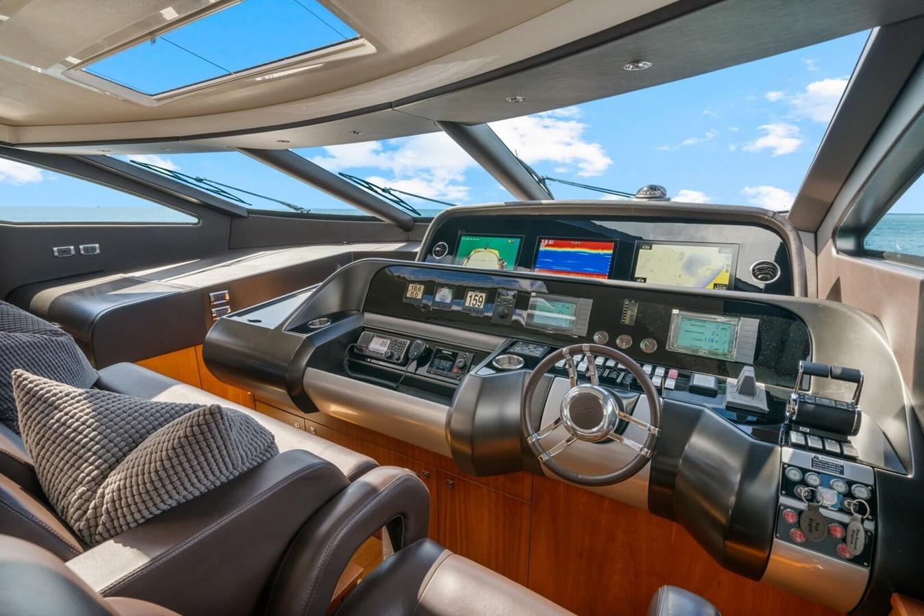 inside of a car aboard PREDATOR 84 Yacht for Sale