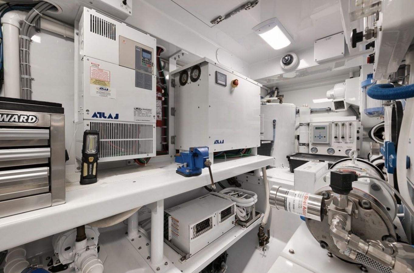 a room with machinery aboard ARTEMIS Yacht for Sale
