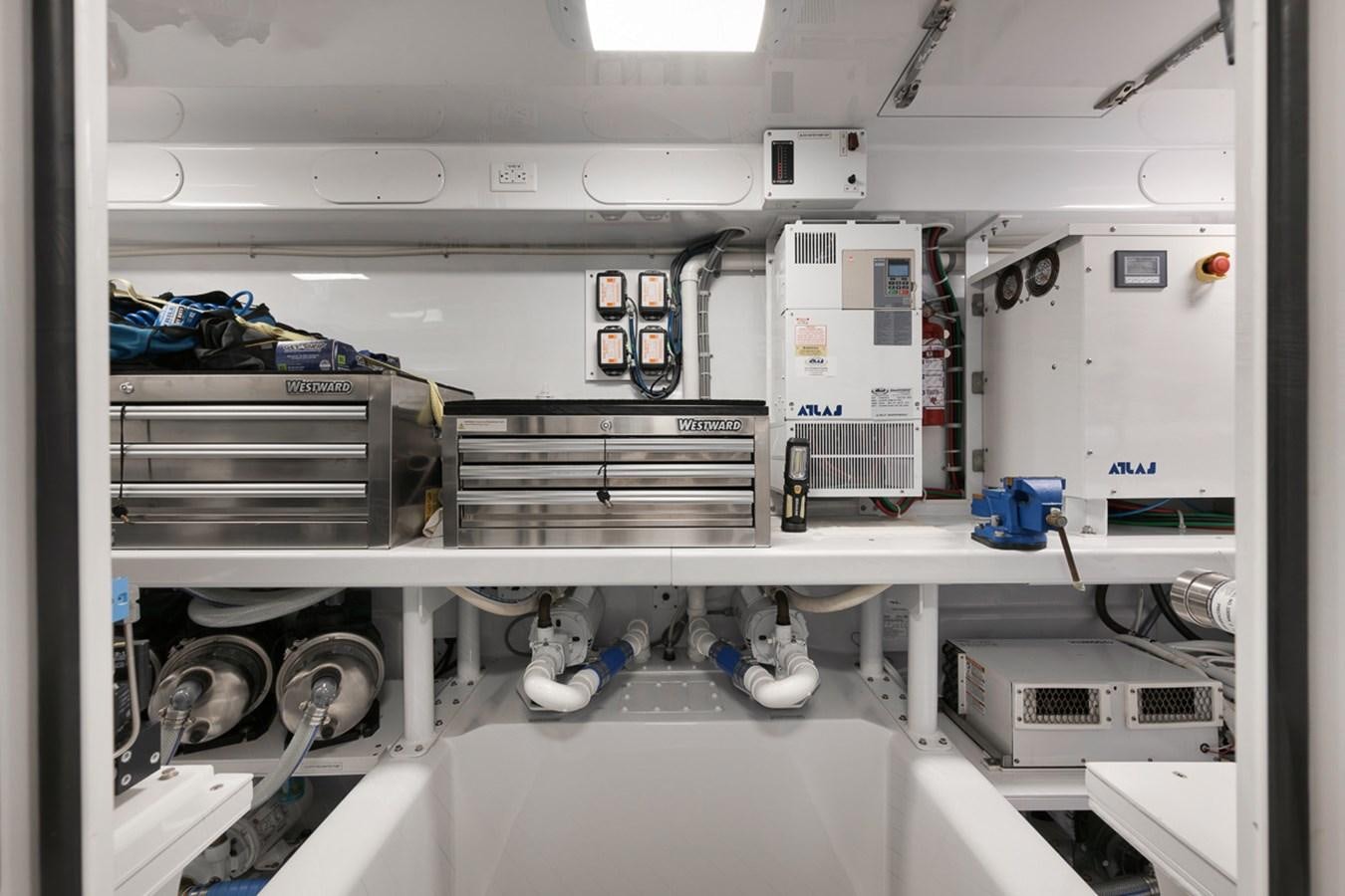 a machine with a few machines aboard ARTEMIS Yacht for Sale