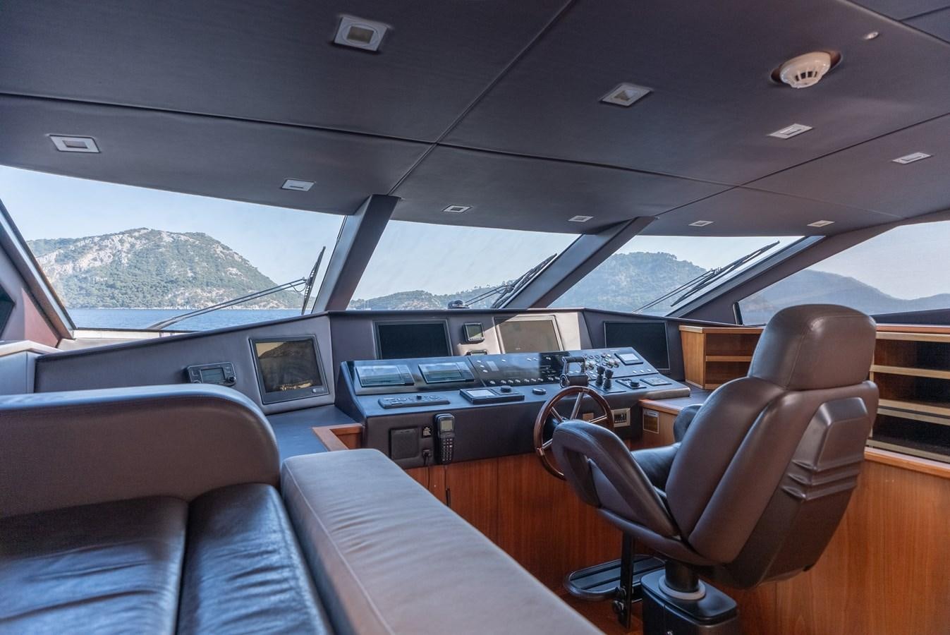 inside of a car aboard ROUND MIDNIGHT Yacht for Sale