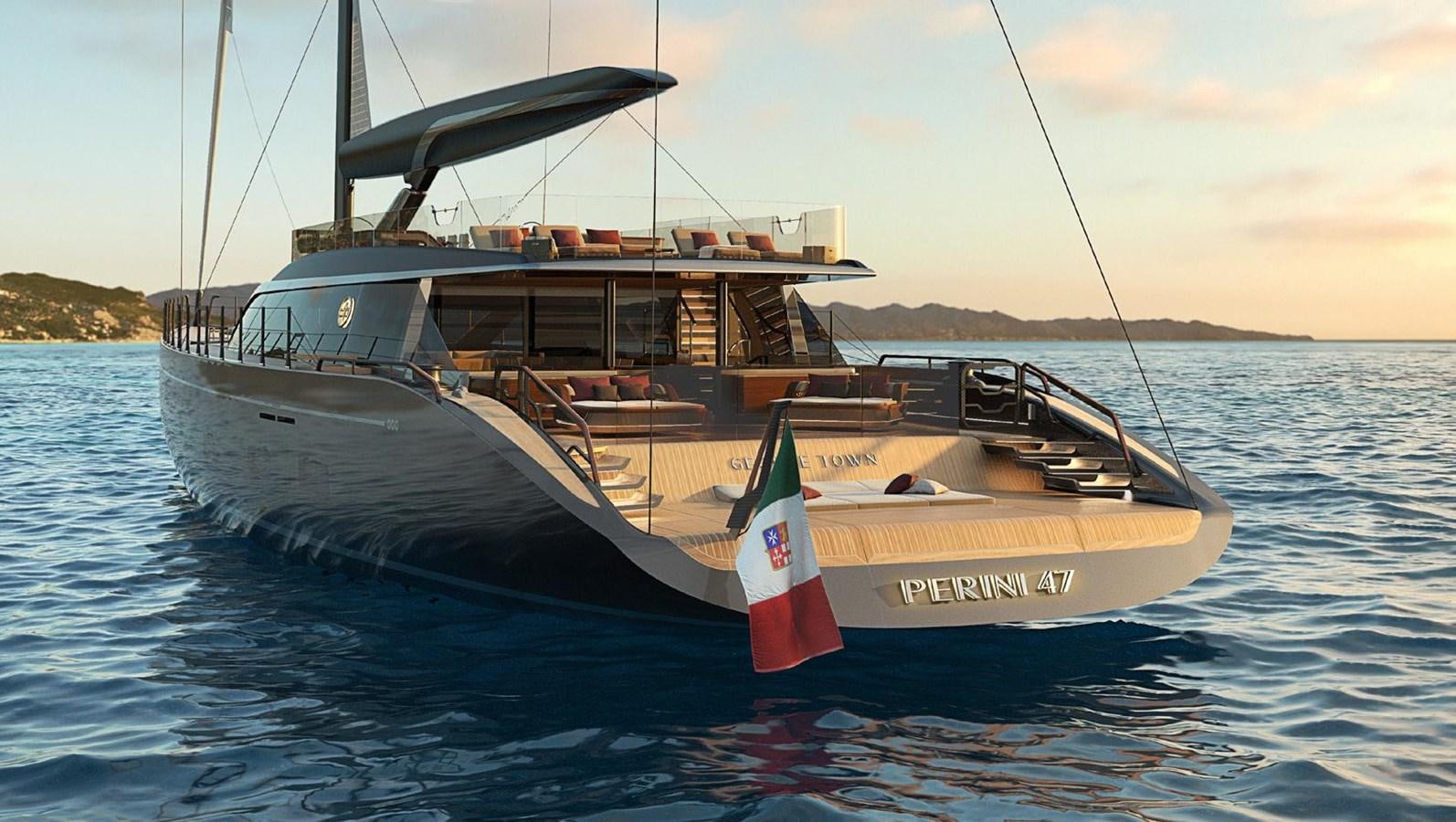 a boat on the water aboard PERINI NAVI 47M SLOOP Yacht for Sale
