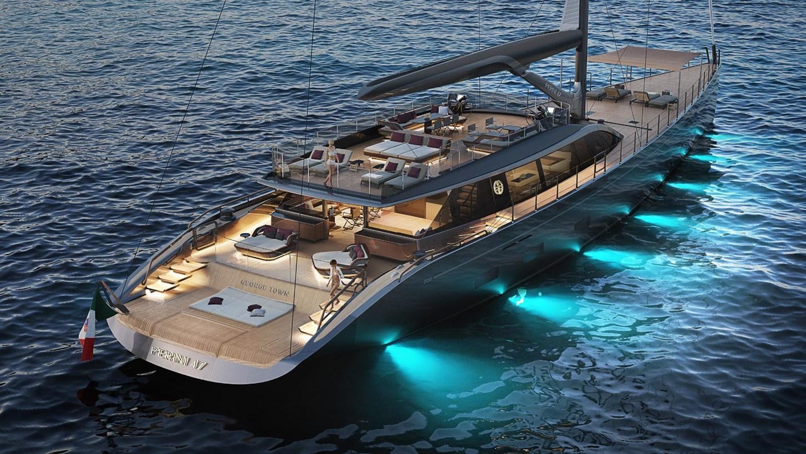 a boat in the water aboard PERINI NAVI 47M SLOOP Yacht for Sale