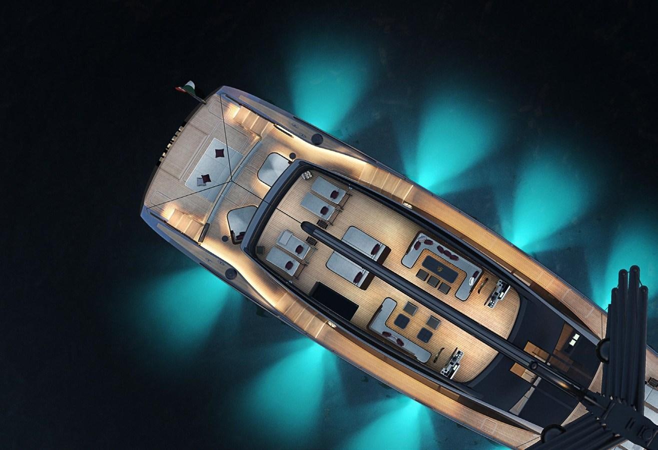 a space ship in space aboard PERINI NAVI 47M SLOOP Yacht for Sale