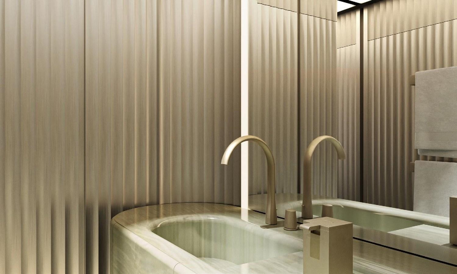 a bathtub in a bathroom aboard PERINI NAVI 47M SLOOP Yacht for Sale