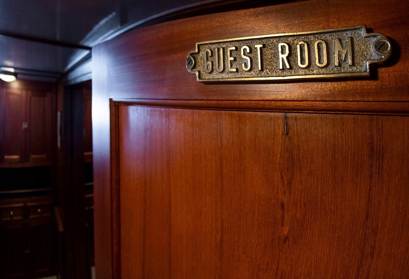 a sign on a door aboard FOREVER Yacht for Sale
