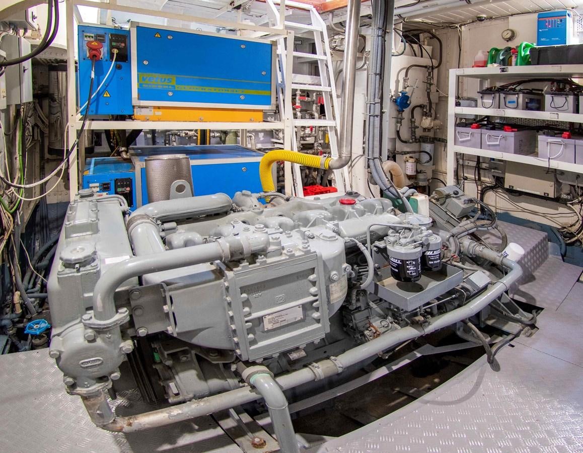 a machine in a room aboard FOREVER Yacht for Sale