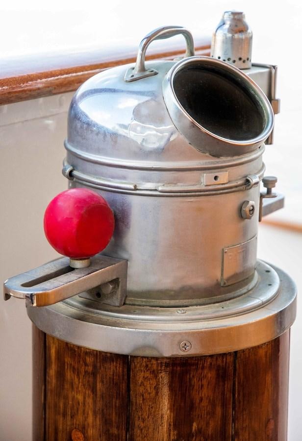 a metal mixer with a red ball aboard FOREVER Yacht for Sale
