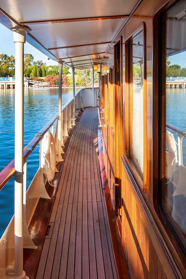 a train on the railway tracks aboard FOREVER Yacht for Sale