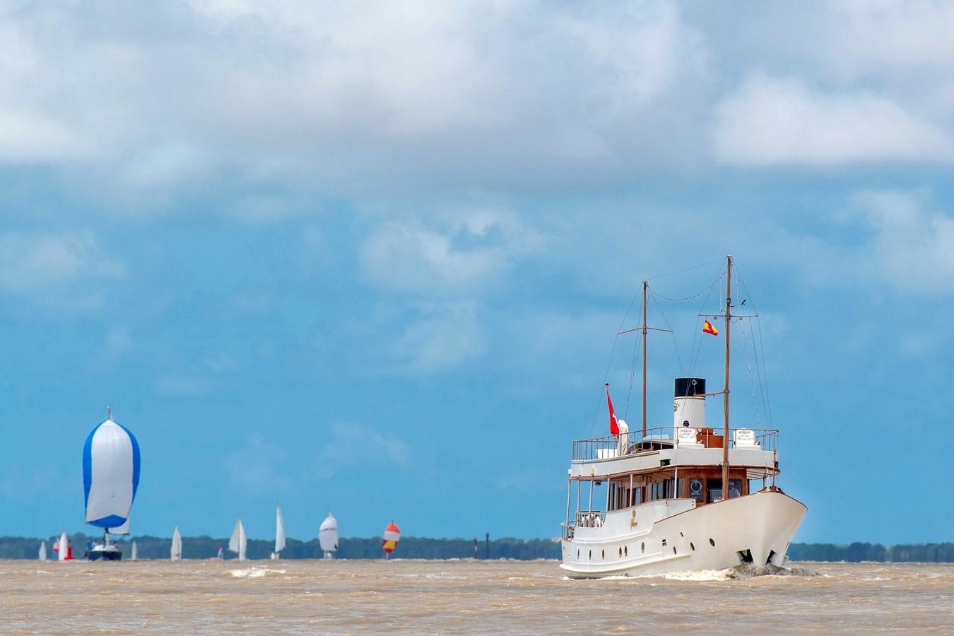 a boat on the beach aboard FOREVER Yacht for Sale