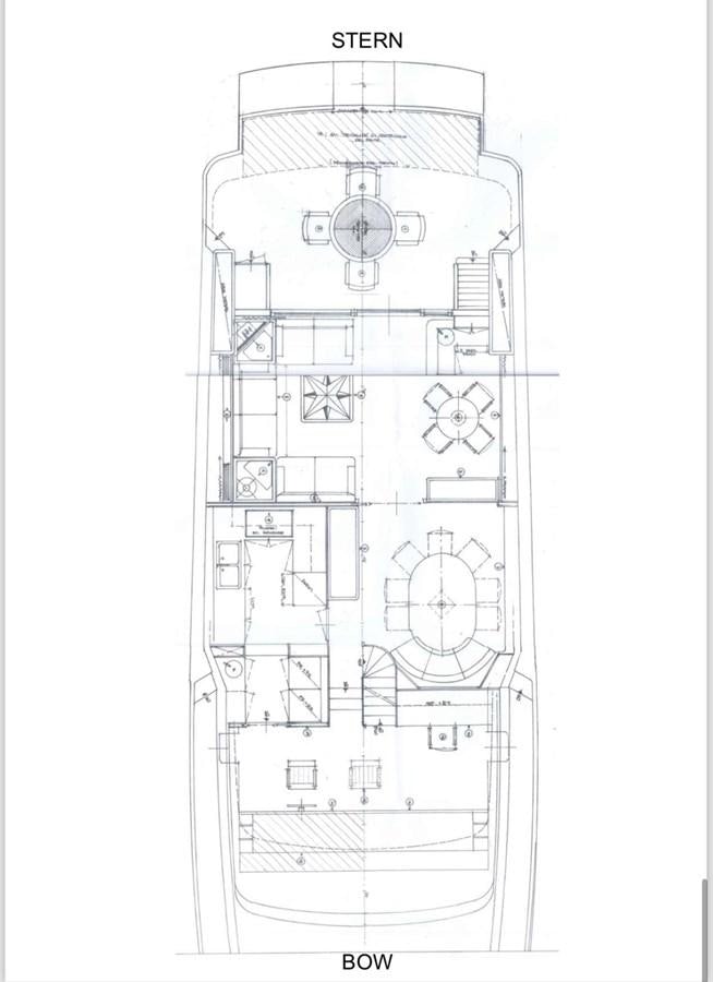 diagram, engineering drawing aboard FALCO Yacht for Sale