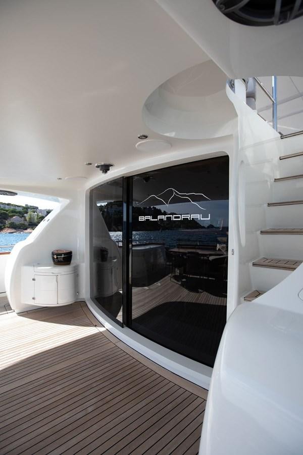 a room with a sliding door aboard BALANDRAU Yacht for Sale