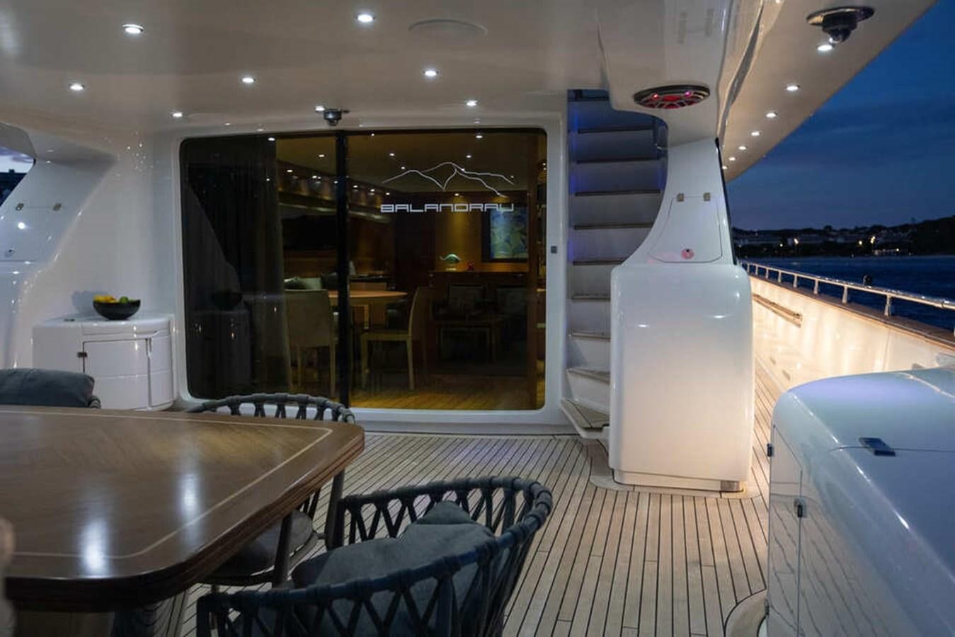 a room with a table and chairs aboard BALANDRAU Yacht for Sale