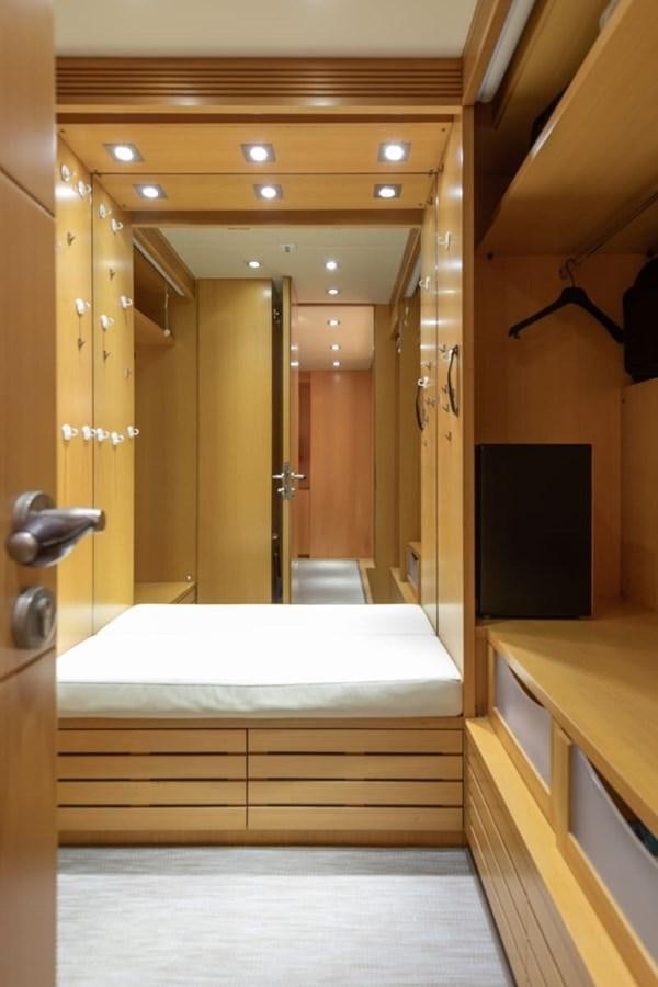a room with a large mirror and a large bathtub aboard BALANDRAU Yacht for Sale