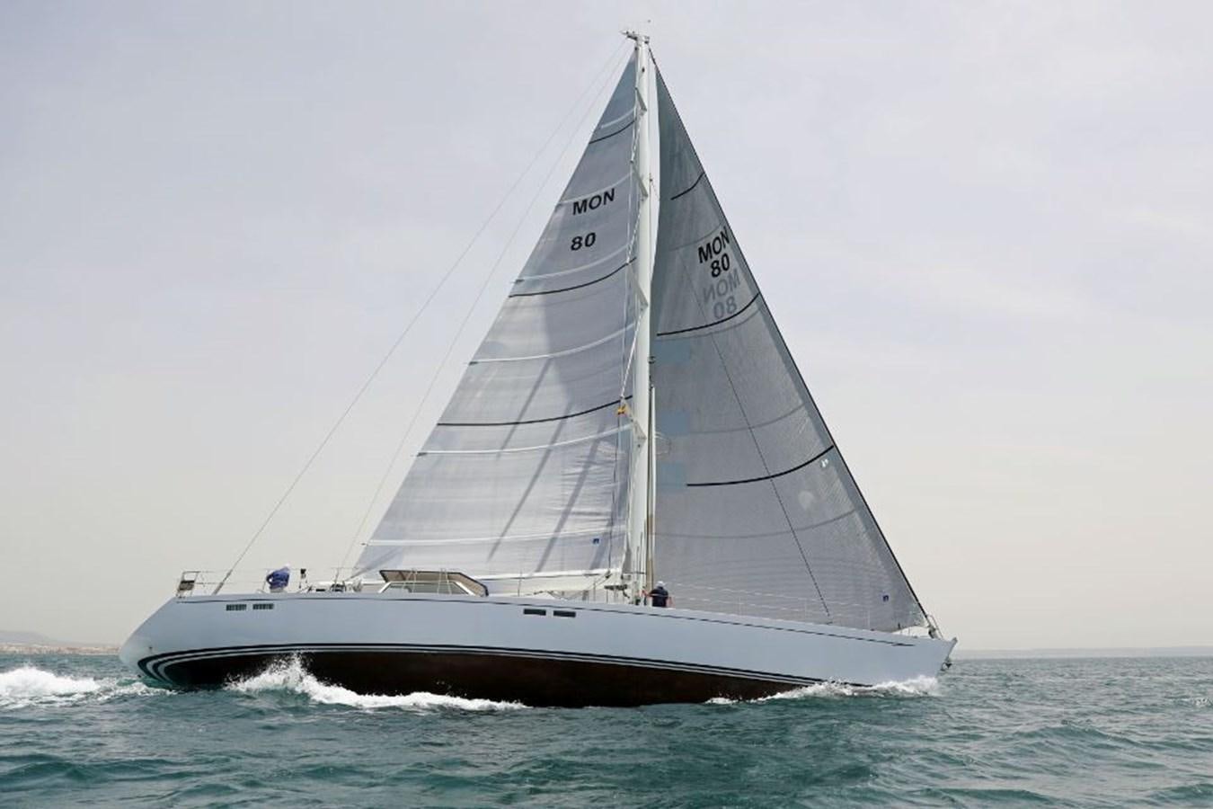 a sailboat in the ocean aboard NIMROD Yacht for Sale