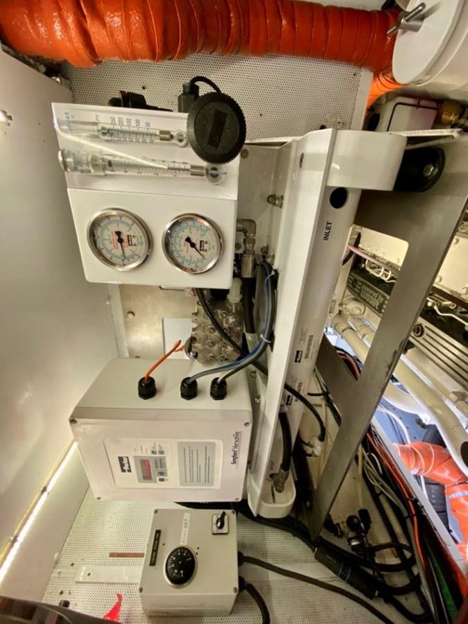 a white machine with wires aboard NIMROD Yacht for Sale