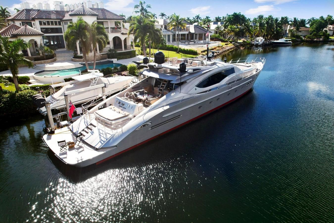 a boat in the water aboard IZUMI Yacht for Sale