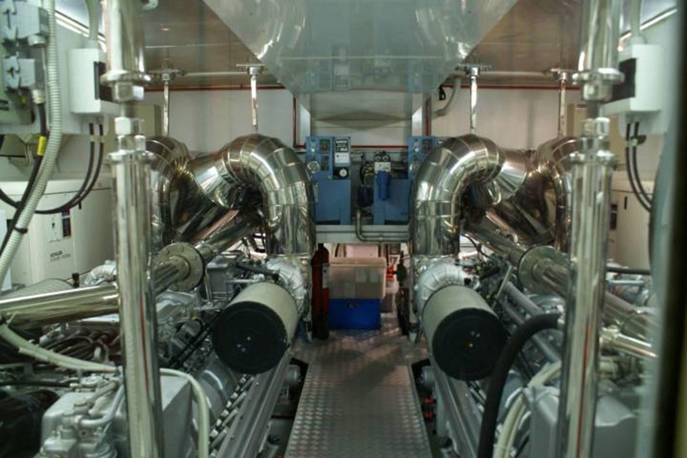 a large machine with many pipes aboard ENZO Yacht for Sale