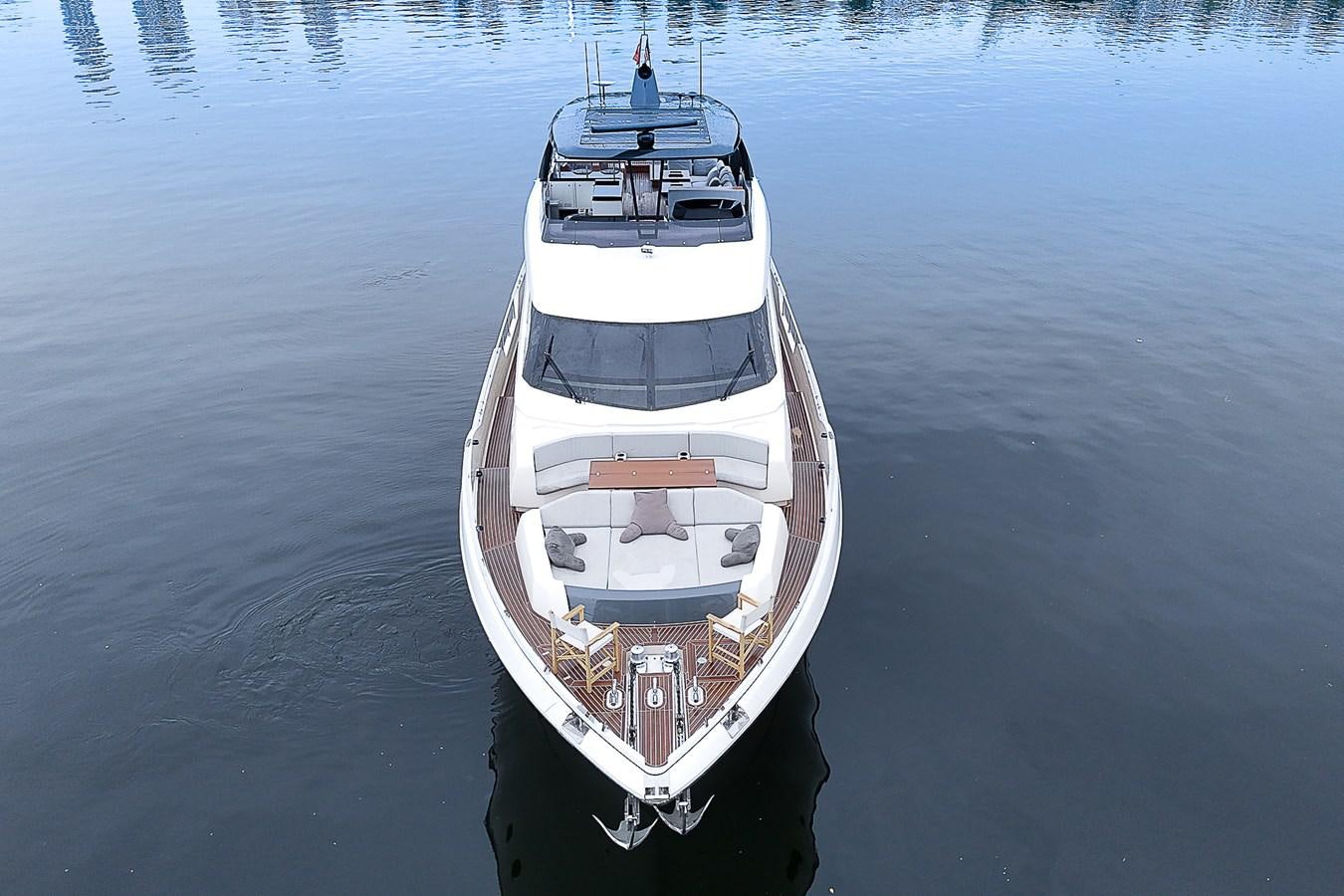 a boat in the water aboard DANDY 2021 FERRETTI 850 @ AVENTURA Yacht for Sale