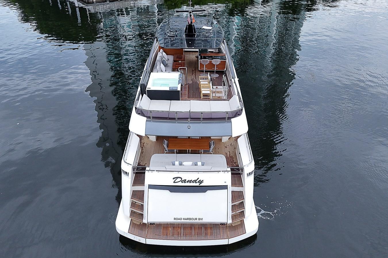 a boat on the water aboard DANDY 2021 FERRETTI 850 @ AVENTURA Yacht for Sale
