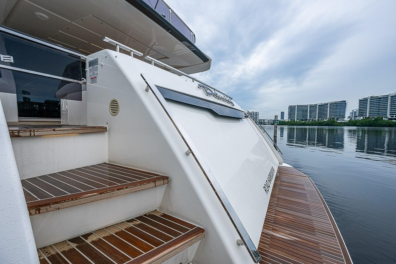a boat on the water aboard DANDY 2021 FERRETTI 850 @ AVENTURA Yacht for Sale