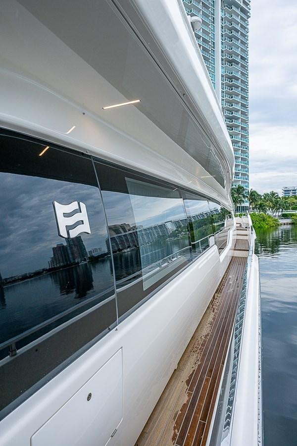 a train on the tracks aboard DANDY 2021 FERRETTI 850 @ AVENTURA Yacht for Sale