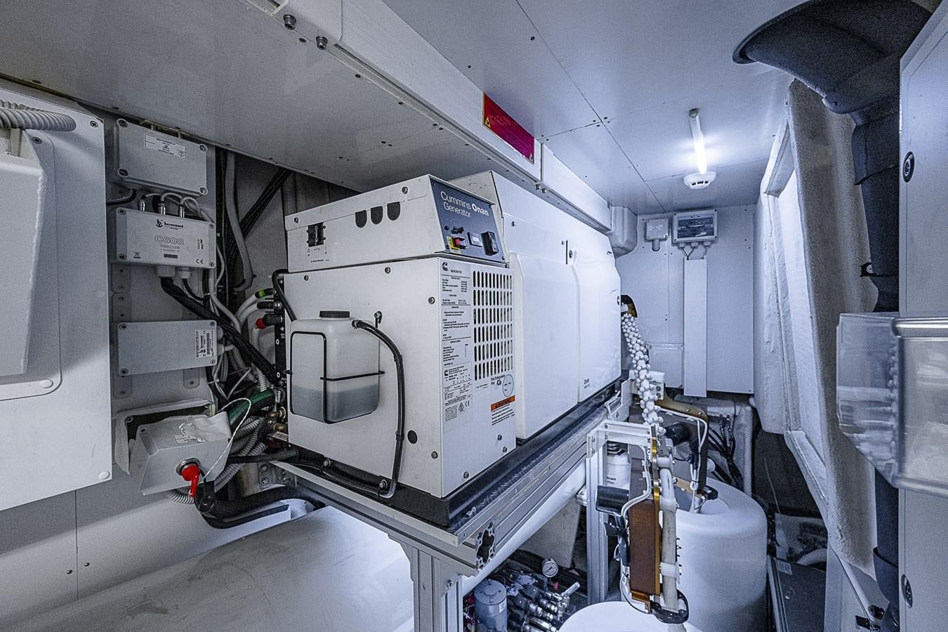 a large white machine in a room aboard DANDY 2021 FERRETTI 850 @ AVENTURA Yacht for Sale