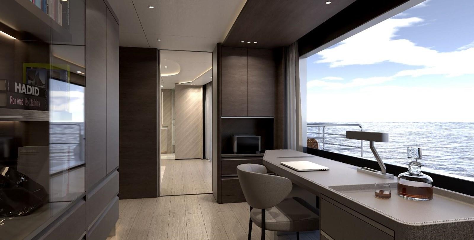 a modern looking kitchen aboard VIRTUS 47M NB 115 Yacht for Sale