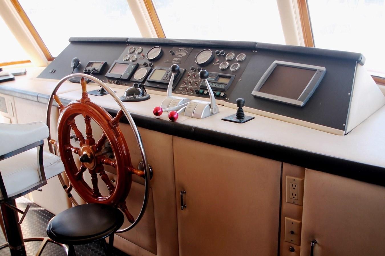 a control panel with a fan and buttons aboard ENCHANTRESS Yacht for Sale