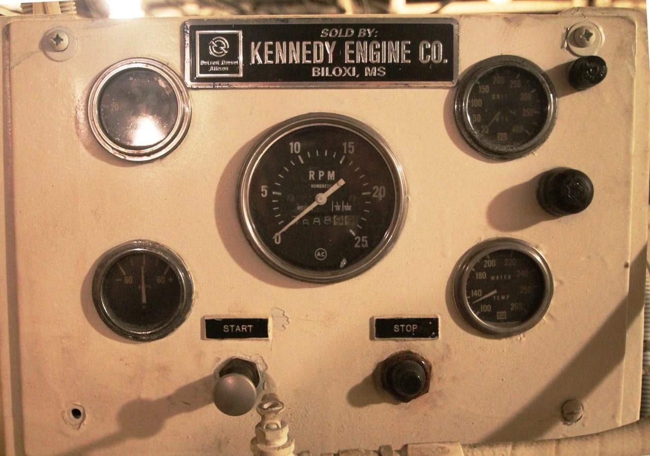 a gauge on a piece of wood aboard ENCHANTRESS Yacht for Sale