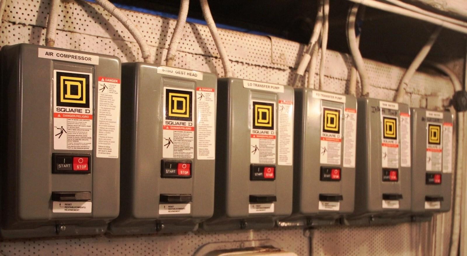 a group of electronic devices aboard ENCHANTRESS Yacht for Sale