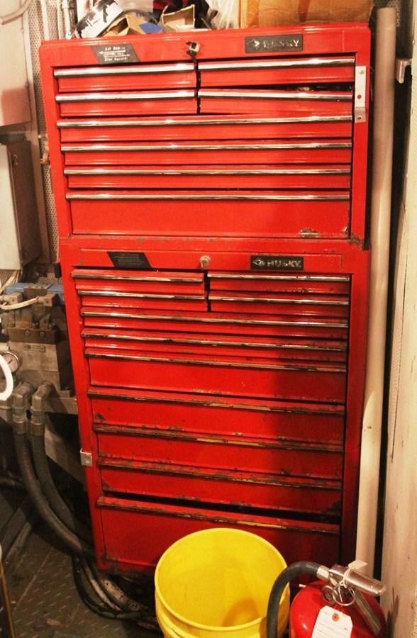 a red and black machine aboard ENCHANTRESS Yacht for Sale