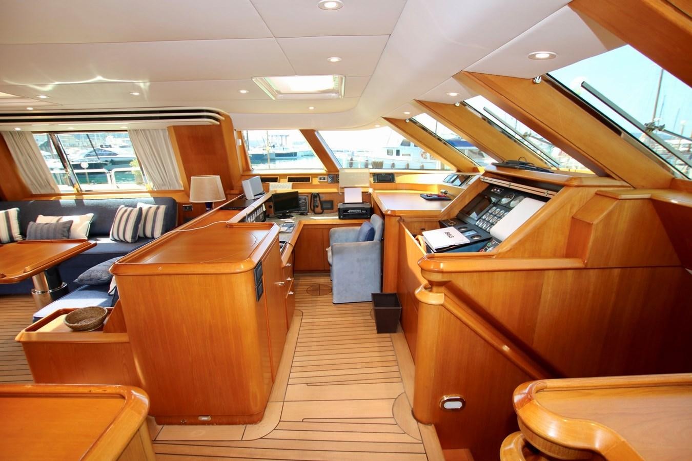inside of a building with desks and chairs aboard CYRANO DE BERGERAC Yacht for Sale