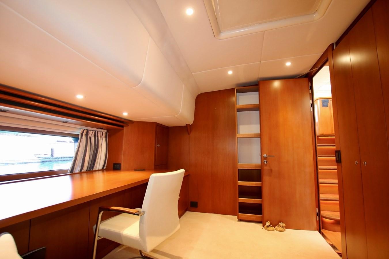 a room with a desk and a chair aboard CYRANO DE BERGERAC Yacht for Sale
